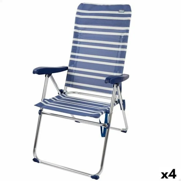 Aktive Mykonos kokoontaitettava tuoli - Valkoinen - 47 x 108 x 66 cm - 4 kpl setti