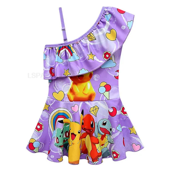 Piirrettyjen tyttöjen uimapuvut Pikachu tyttöjen uimapuku Kaksi osaa Lasten bikinit Set Lasten uimapuvut Uimapuku