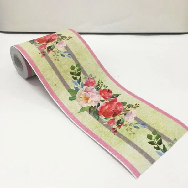 Self-adhesive Wallpaper Border Waterproof Vinyl Wallpaper and Border 10cm*10m