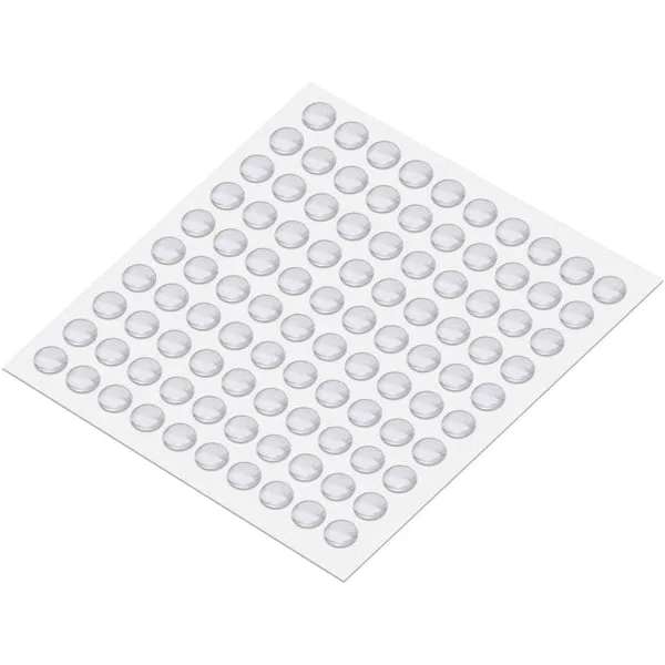 100 stk Klart Gummibein, Selvklebende Møbelbeskyttelsespuder Transparente Silikonpuder for Møbler Glassbord Dørbeskyttelse