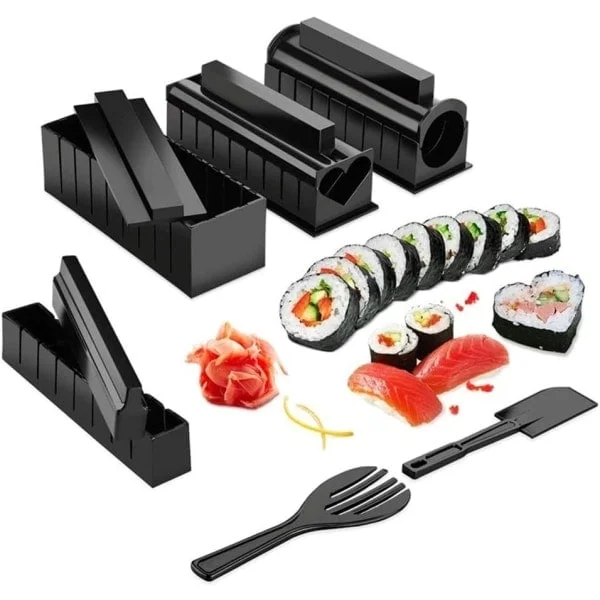 Sushi Maker Kit - Komplett DIY Sushi Set, 10-delars Sushi Tillverkningsverktyg