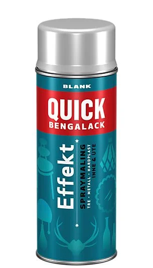 QUICK Bengalack effektspray sølv metallic