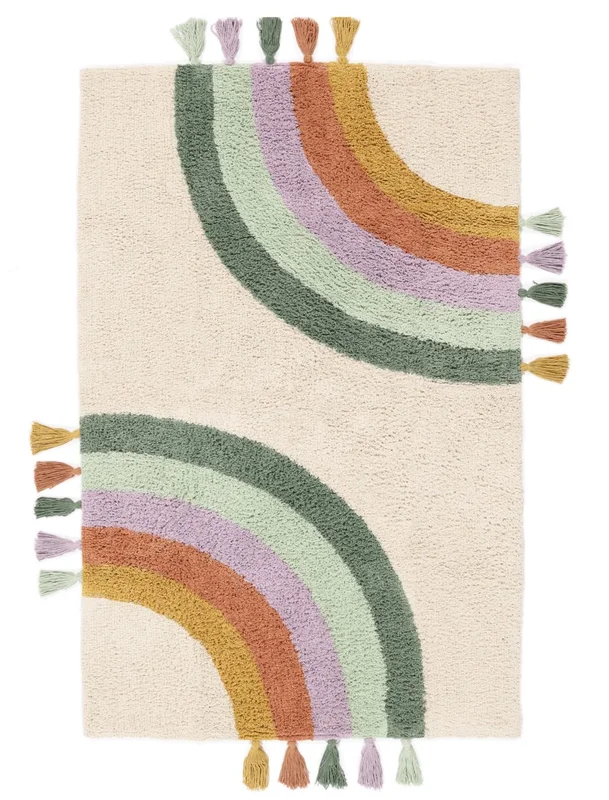 Kitchen Rug Rainbow 140X200 Cotton Off White/Multicolor