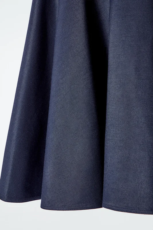 COS Wet-Look Denim Skirt in Blue - Women