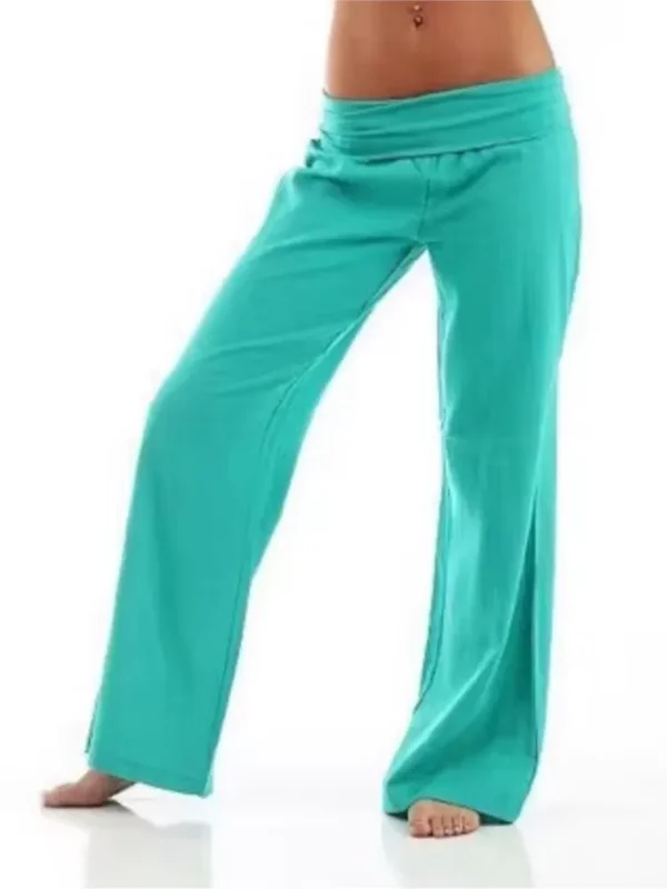 AliExpress - Jogger Damen Einfarbige Weite Hose Lässige Hochtaillierte Hose Damen Sommer Neu Heim Yoga Sport Jogging Alltags-Stretchhose