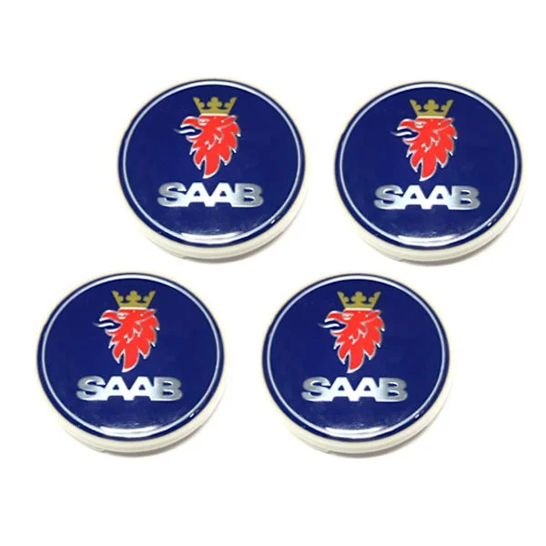 Saab centrumkåpor till fälgarna 60mm passar 57mm hål 4-pack