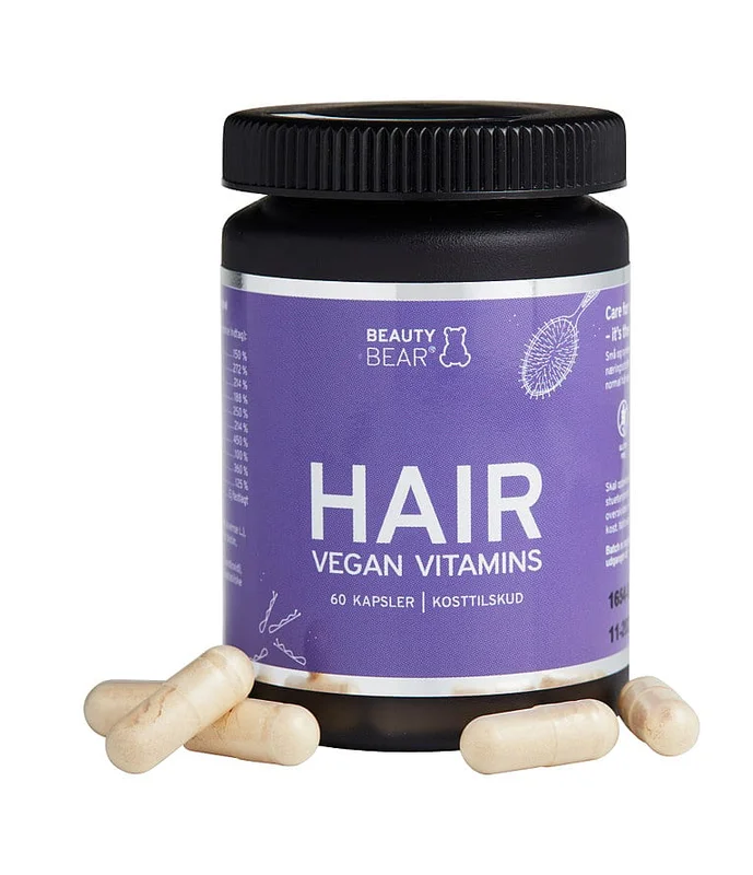 Spar 25% • Køb 2, Beauty Bear HAIR 60 kaps, Helse & Madvarer, Hud, Hår & Negle, Kosttilskud Til Håret