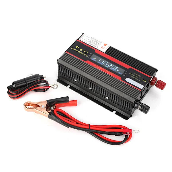 600W Bil Power Inverter Converter 12V til 110V LCD-skjerm