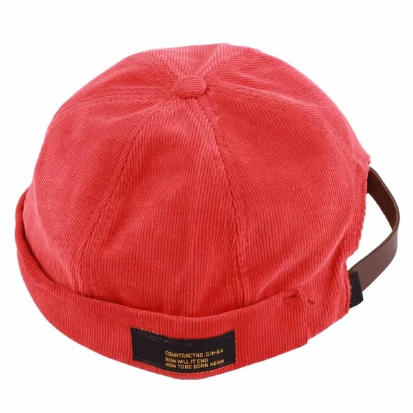Höst och vinter unisex manchesterhatt utan brätte Justerbar Dockermössa Fiskarmössa Kupol