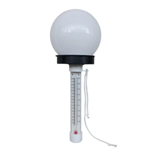 Pool Termometer Flydende Pool Termometer med Solcelledrevet LED Lys til Pool Dam Spa Whirlpool W