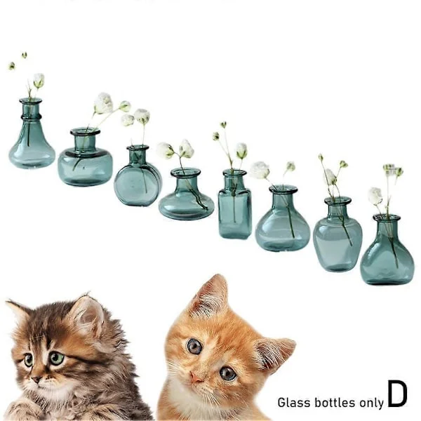 Cat Whisker Vase, Mini Vase for Cat Whiskers, Miniature Vase Small Vase for Decor D