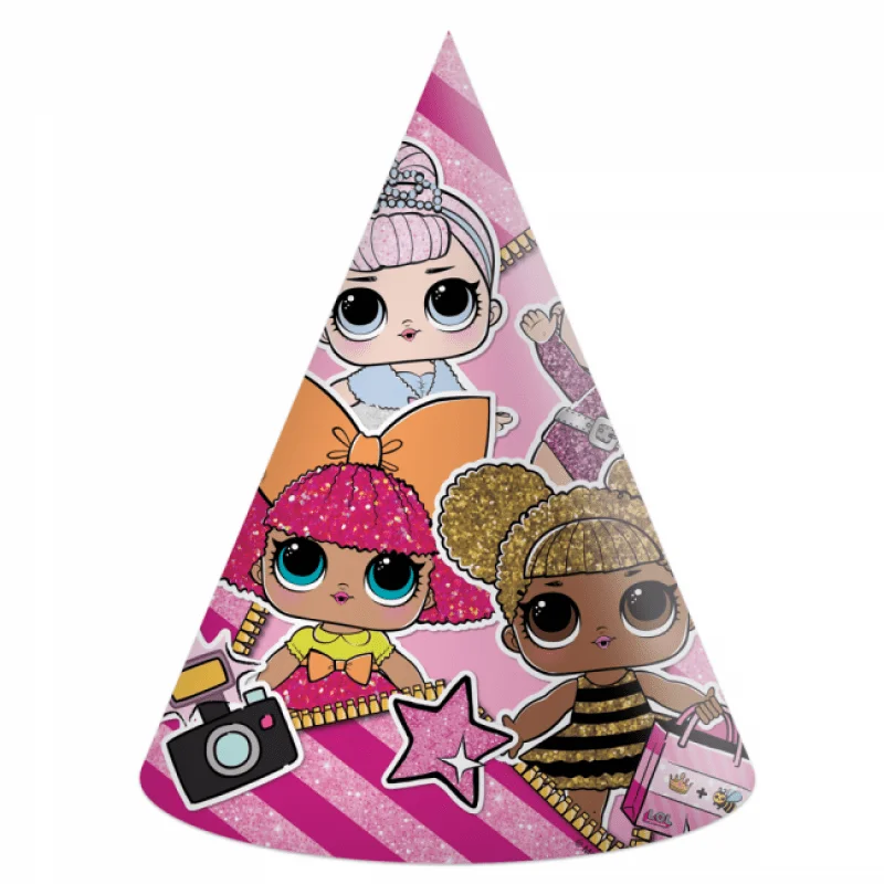 Partyhattar LOL Surprise 6-pack - LoL Surprise Kalas Dekoration - Kalaslagret.se