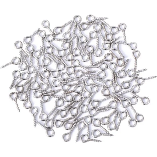 10 mm x 4 mm øyekroker/øyeskruer i rustfritt stål for resin