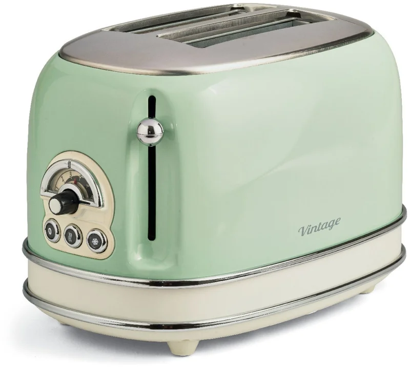 Ariete Ariete 155 TOASTER VINTAGE Green - Brödrost med 6 rostningsnivåer och automatisk utmatning