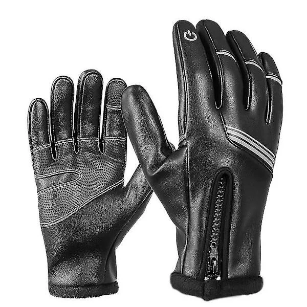 Vinter Fleece Varma Handskar Herr Vindtäta Cykel Motorcykelhandskar