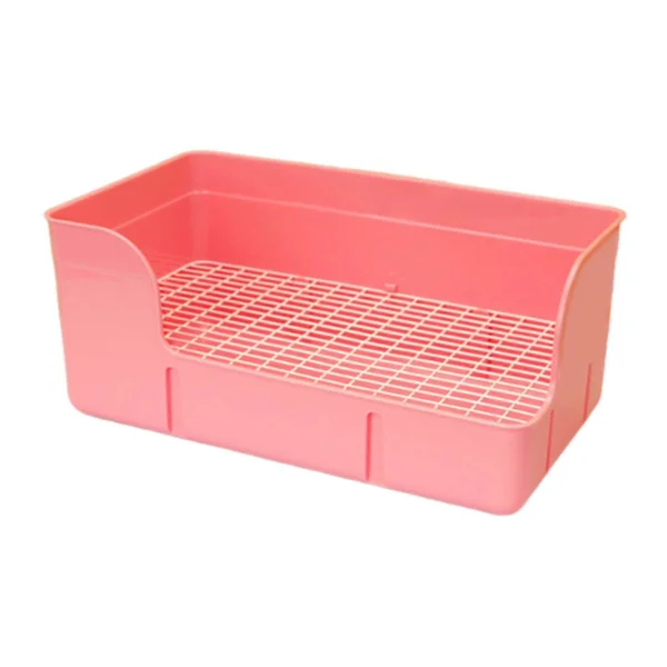Kanintoilet, rektangulær, til kæledyr Pink
