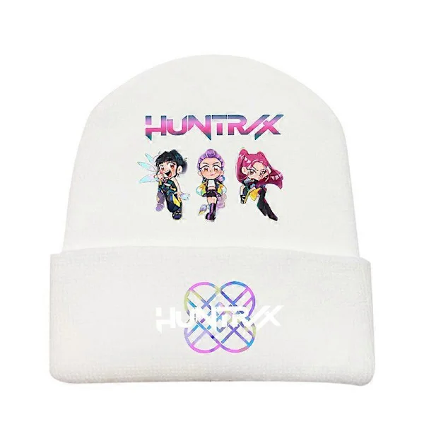 2025 New Kpop Demon-Hunting Girl Group Printed Knitted Beanie, Fleece Hat, Warm Winter Hat and Gloves-Hat 45[TT]