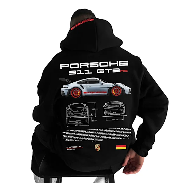 Hettegenser med Porsche 911-trykk for menn - Herre- og damemote Color5