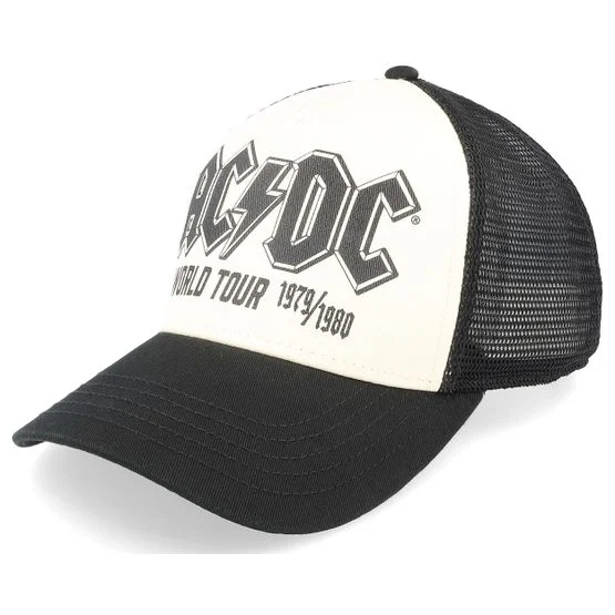 American Needle Unisex Trucker Cap Acdc Sinclair Black/Ivory Trucker Schwarz/Elfenbein One Size Baumwolle Mesh Cap