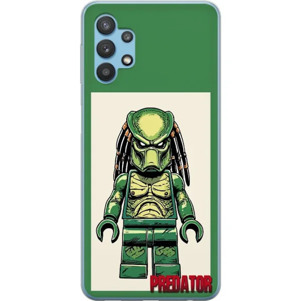 Kompatibelt Mobilskal till Samsung Galaxy A32 5G Sci fi-inspirerad grön figur med mask och intensiv futuristisk design