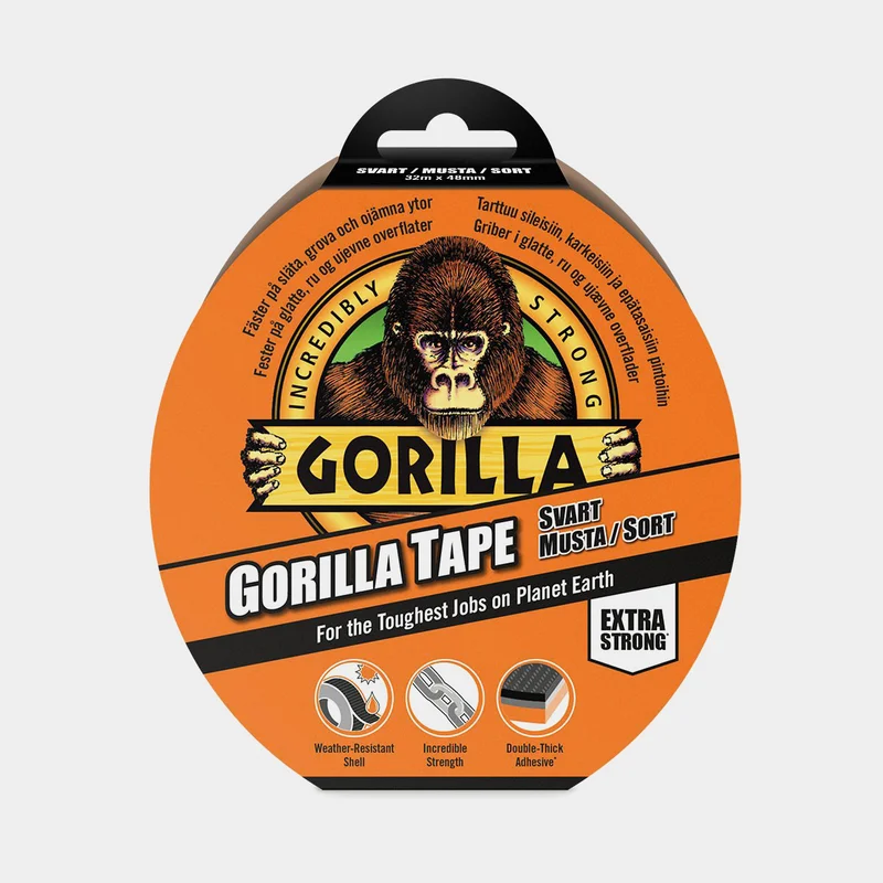 Cloth tape / duct tape Gorilla Tape, 48 mm x 32 meter, black