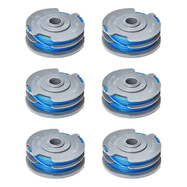 6 st för Fl289 Strimmer Line Strimmer Spole 1,65 mm Dubbel Autofeed Spole & Line För Trimmer (FW)