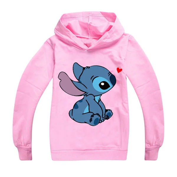 Barn Lilo Stitch Pocket Hettegensere Genser Topp Genser Z