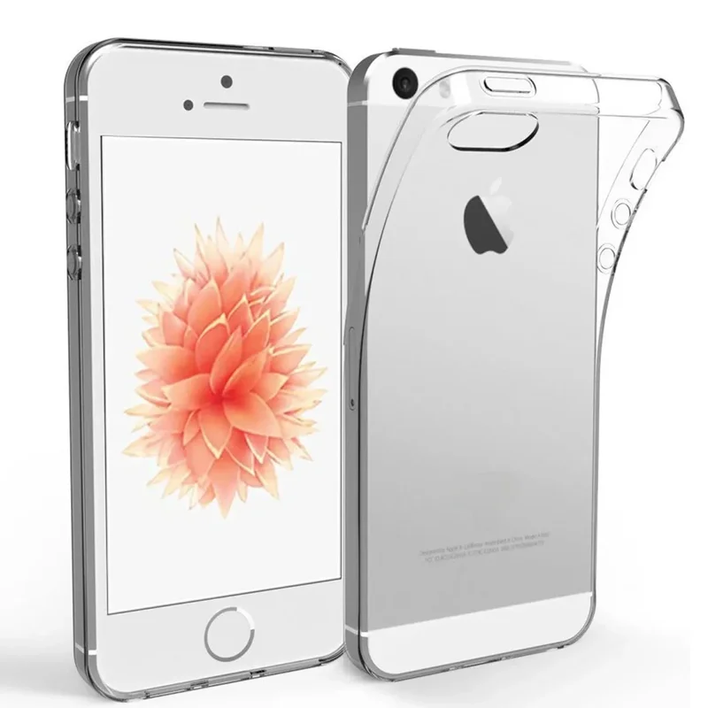AliExpress - Coque transparente en Silicone souple TPU pour iPhone 5s SE 2016 SE 2020 SE 2022 iPhone 6 7 iPhone 8, étui Transparent