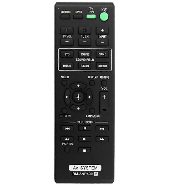 RM-ANP109 Erstatningsfjernkontroll for Sony Hjemmekino Lyd AV System HT-CT260 HT-CT260C HT-CT260H HT-CT260
