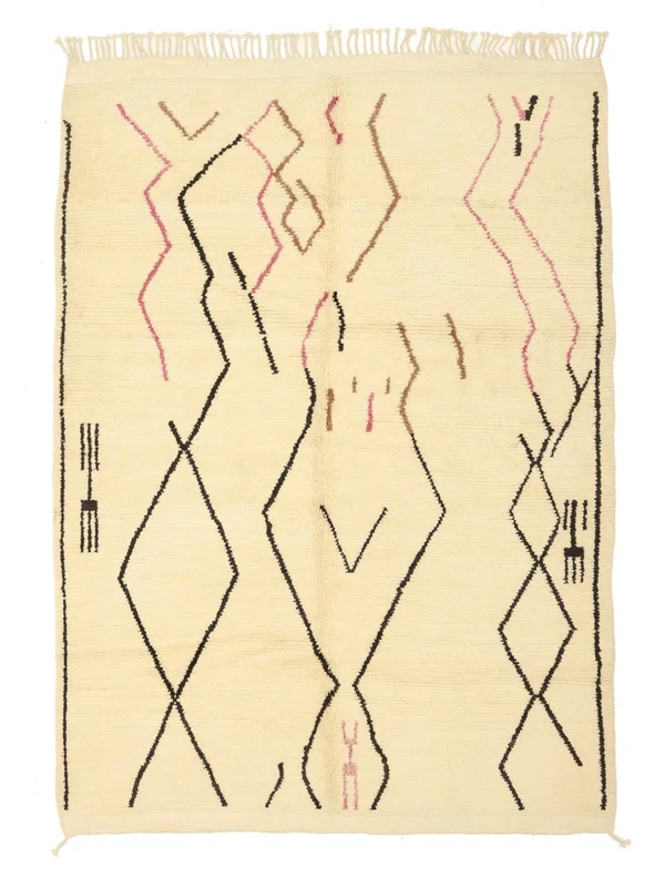 180X290 Tappeto Berber Moroccan - Beni Ourain Moderno Arancione/Beige (Lana, ) Carpetvista
