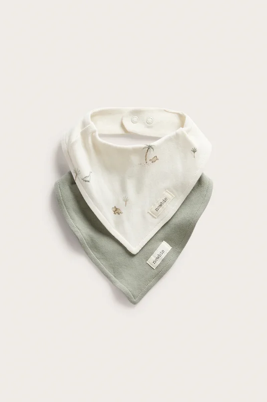 Newbie | 2-pk. siklesmekker med dinosaur Offwhite ONE SIZE | Baby