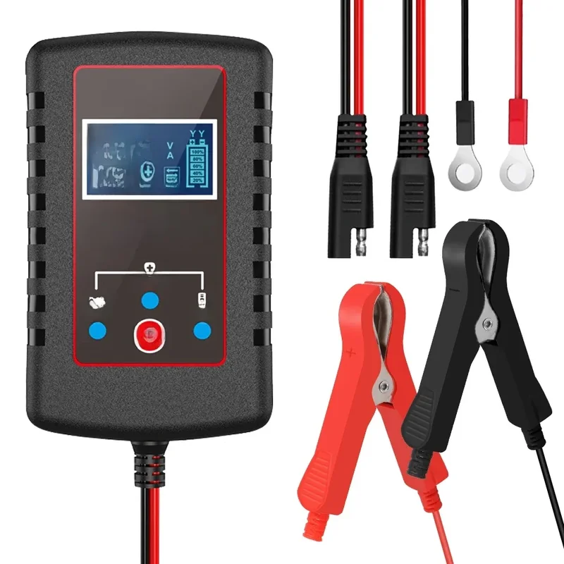 AliExpress - Chargeur de flotteur automatique de voiture, chargeur de batterie intelligent, câble adaptateur ASE, interrupteur 6V 12V, Protections 