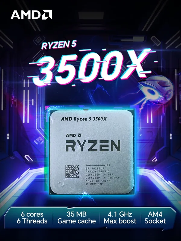 AliExpress - AMD Ryzen 5 3500X 6 cœurs 6 threads L3 = 32M R5 3500X Socket AM4 3,6 GHz 7NM processeur 65 W DDR4 mais pas de ventilateur