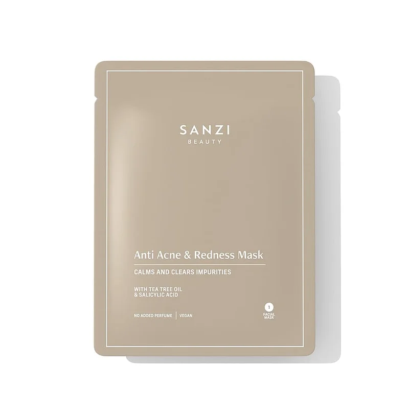 Sanzi Beauty Anti Acne & Redness Sheet Mask, Hudpleje, Masker, Øvrig