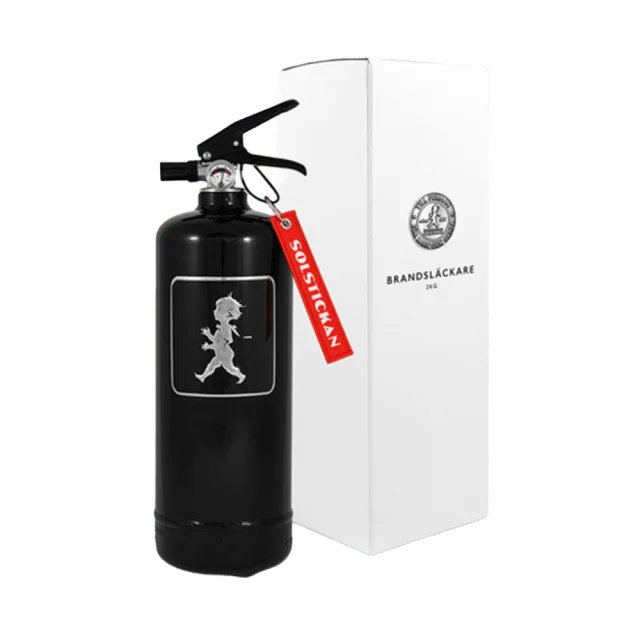 Solstickan Design Brandsläckare, 2 kg, Svart med emblem Brandsläckare & brandfiltar ONESIZE