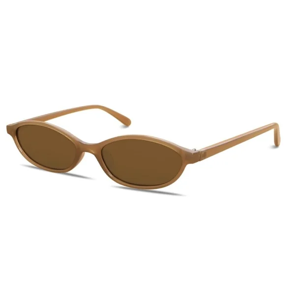 Ovale solbriller for kvinner, Chic Cat Eye, lett smale nyanser, trendy UV-beskyttelse solbriller