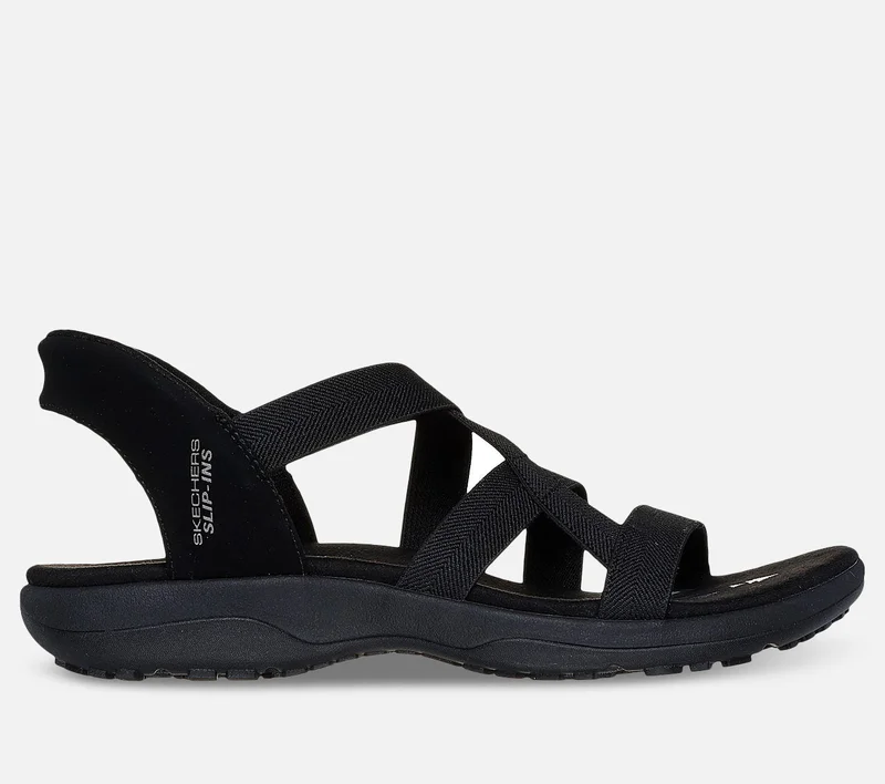 Skechers Reggae Slim - Stretch Flex Slip-ins: Sandaler, str. 40 - Dame, Sort - Nem at tage på