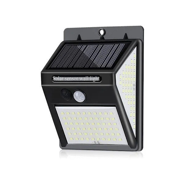 Utomhus solcellslampa, utomhus solcellslampa 2200mAh vattentät solvägglampa LED utomhus solcellslampa solrörelsesensor för trädgård