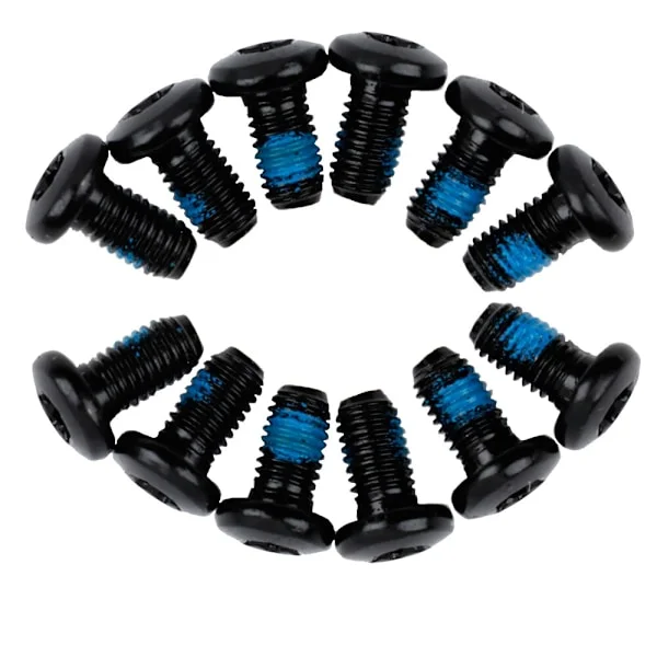Anders Cykel Bromsskivor Skruv Mtb Rotor Mountainbike Skruv 12ST Skivrotor Bromsbultar T25 M5x10MM Fixering Cykeltillbehör