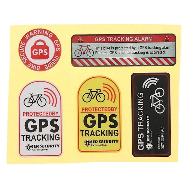 [KK] Cykel Stöldskydd GPS-klistermärke Spårning & Varningslarm Dekal