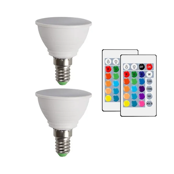E14 LED-lampa Smart Ljuskälla Färg Spotlight Neonljus RGB med Kontroller Ljus Belysning Dimbar som visas