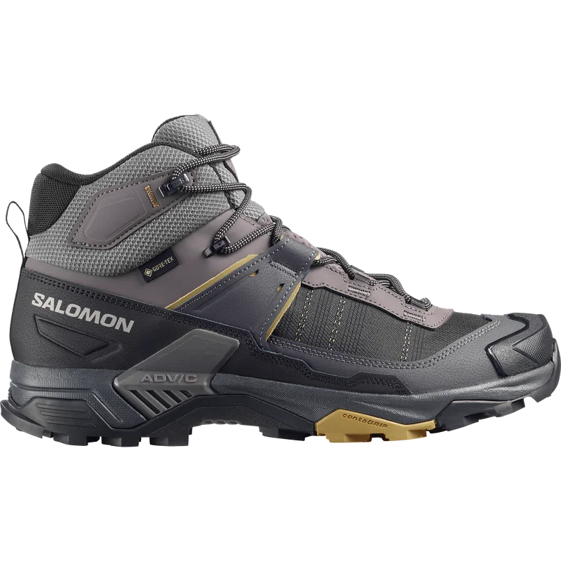 Salomon - Chaussures de randonnée et trekking pour homme X Ultra 5 Mid GTX - Dark Gull Gray / Asphalt - 42⅔