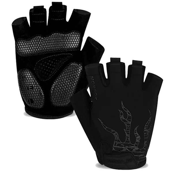Cyklinghandskar Cykelhandskar för Män/Kvinnor - [5MM Gel Pad] Cykelhandskar Halvfinger Landsvägscykel MTB Cykelhandskar (M)