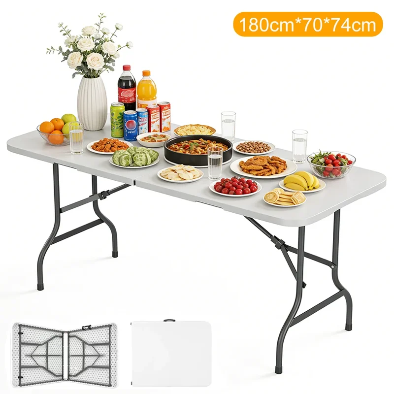 AliExpress - Klappbarer Campingtisch, faltbarer Esstisch für den Außenbereich, tragbare Gartenmöbel, klappbarer Schreibtisch für Picknick, Garten, 
