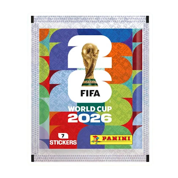 1 stk Panini 2026 FIFA World Cup klistremerkepakker (7 klistremerker per pakke) – designet for samlere og fans.