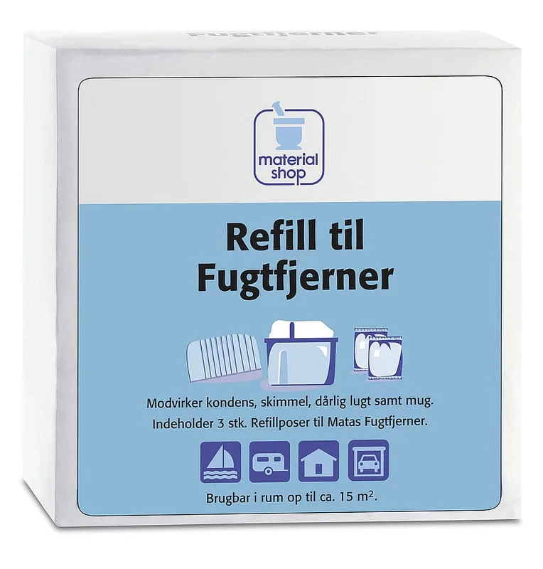 Matas Material Fugtfjerner Refill 3 x 450 g, Tøj & Bolig, Husholdning, Fugt