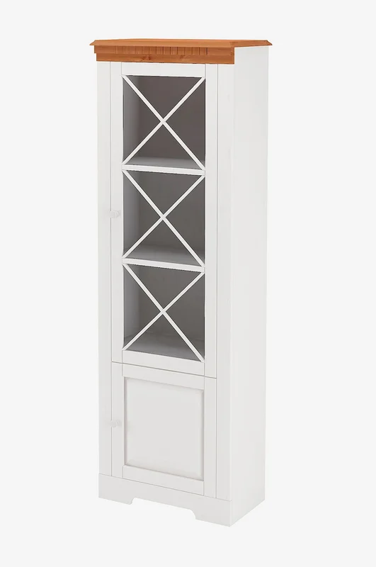 Loft24 - Vitrine Lisa 1 glassdør/1 dør - Hvit - Skap - Fra Homeroom