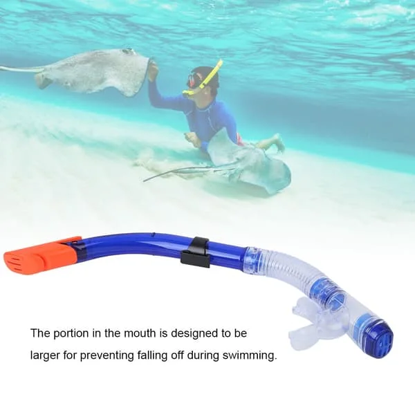 Torr Snorkel för Vuxna, Dykning med Stänkskydd och Toppventil Fridykning Snorkling Simutrustning med Avtagbar Flexibel Tub Mat
