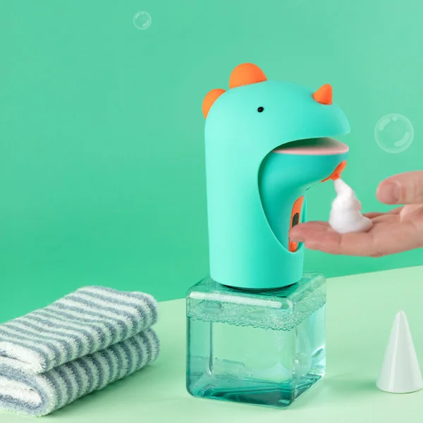 Automatisk Tvåldispenser 7-vånings Liten Dinosaurie Vattentät Uppladdningsbar Barns Tecknad Söt Mobiltelefon Tvättmaskin 200*69*69mm