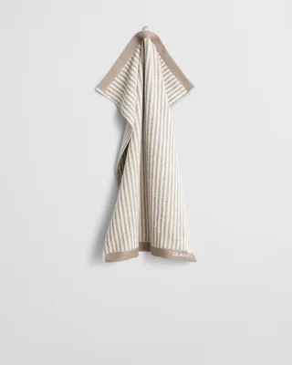 GANT - Stripete håndkle 50x70cm taupe beige